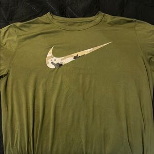 Nike Men's Olive Green Shirt